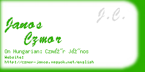 janos czmor business card